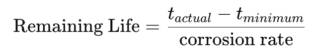 pipe-remaining-life-corrosion-equation