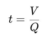 residence-time-equation